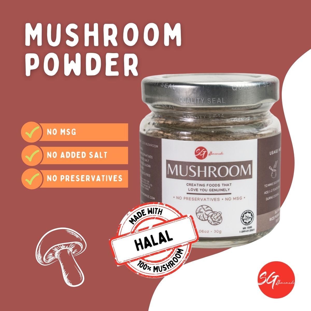 Mushroom Powder (Best Before July 2024)