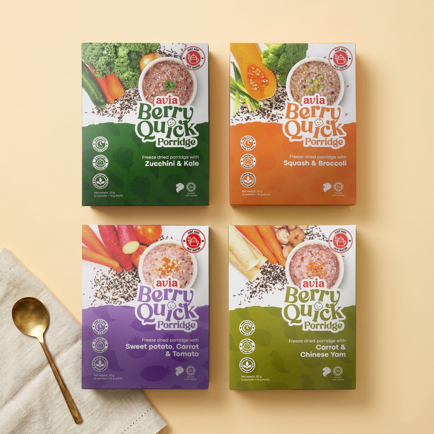 Berry Quick Porridge (4 flavours) (New Packaging)