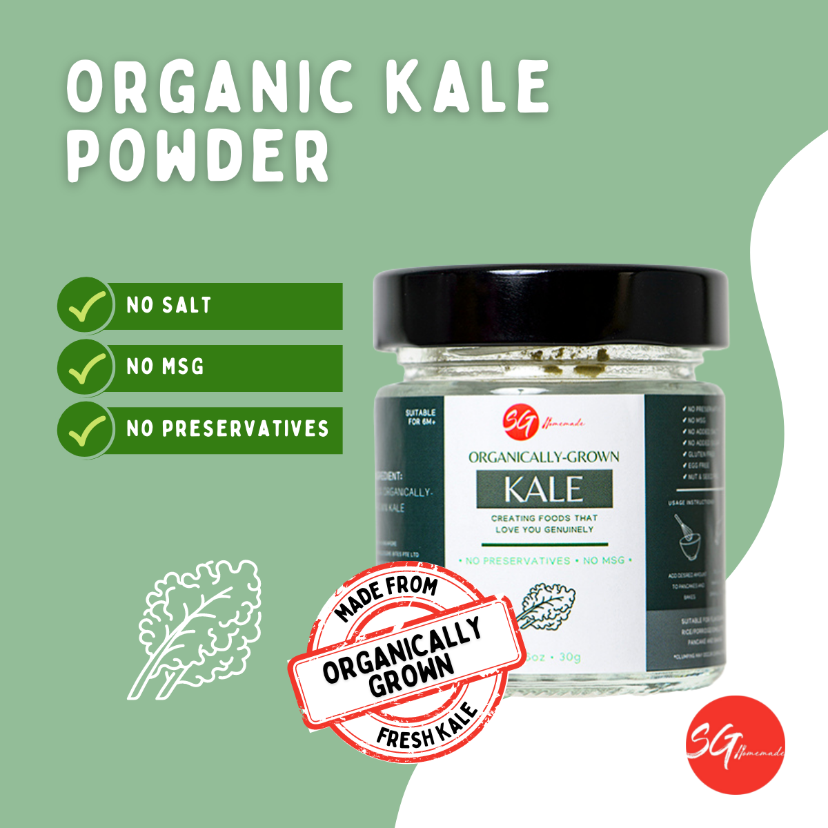 [ORGANICALLY GROWN] Kale Powder